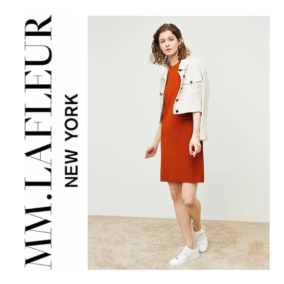 M.M.LaFleur Hayden Dress - GeoStretch In Burnt Orange Size XL - Picture 1 of 10